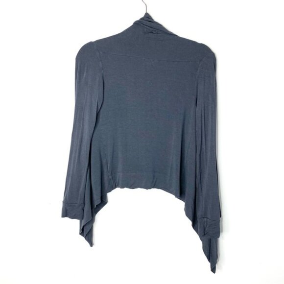 Aritzia Talula Women's Shrug Cardigan Sweater Jersey Draped Open Front Y2k 2000 - Picture 7 of 11